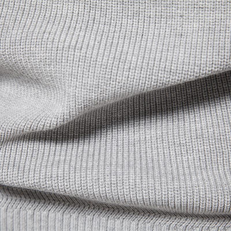 Gant Autumn and Winter Embroidery New Men's Semi Open Sweater Men's Long Sleeved Stand Up Collar Solid Color Versatile Casual Top