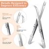 4 Stück Diamant-Schmuckpinzette Schlitz-Edelstahlpinzette Greif-Schmuckwerkzeuge Edelstein-Klammern Mehrzweck-Pinzette