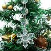 5/60pcs Christmas Crystal Ornament Xmas Tree Decoration Transparent Ice Strip Snowflakes Water Drop Hanging Pendants Party Beads