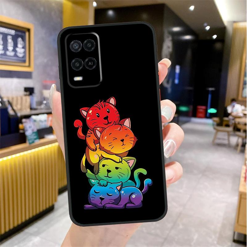 

LGBT Pride Flag Gay Cat Case For Oppo A5 Pro A15 A17 A57 A77 A60 A80 A40 A18 A38 A58 A78 A98 A96 A76 A16 A94 A74 A54 OPPO A54 4G