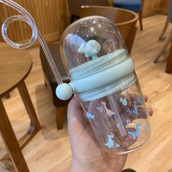 Φάλαινα Σπρέι Μπουκάλι Νερού Κύπελλο με Καλαμάκι 260ml Φιλικό προς τα Μωρά Κύπελλο Ποτού για Οικογενειακά Πάρτι Εξωτερικούς Χώρους Δώρο