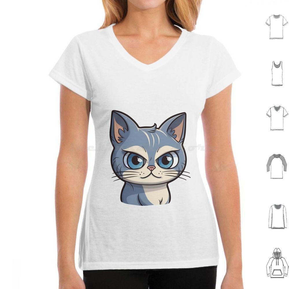 Cutie Kitty T Shirt Men Women Kids 6xl Cat Cute Cat Illustration Cartoony Cat Design Meowing Cat Art Playful Cat Drawing