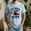 Vintage Old School Surf Bus Surfboard Print Unisexs T Shirt Loose Short Sleeve Crew Neck Beach Vacation Casual Tees
