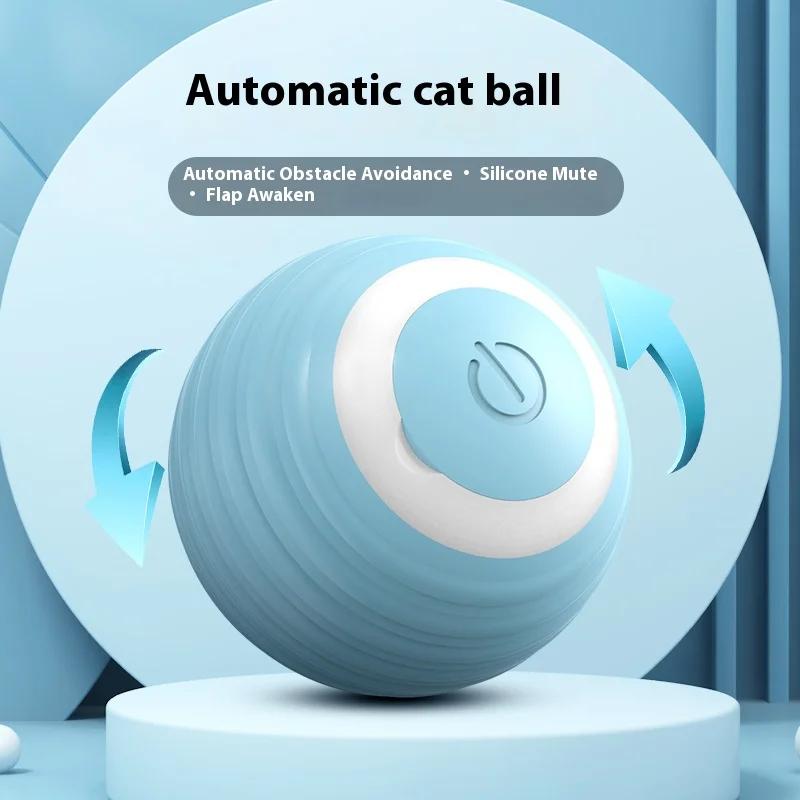 Rolling Ball Pet Gravity Cat Toy Pet Automatic Cat Teasing Ball Cat Toy for Self Fun and Relaxation