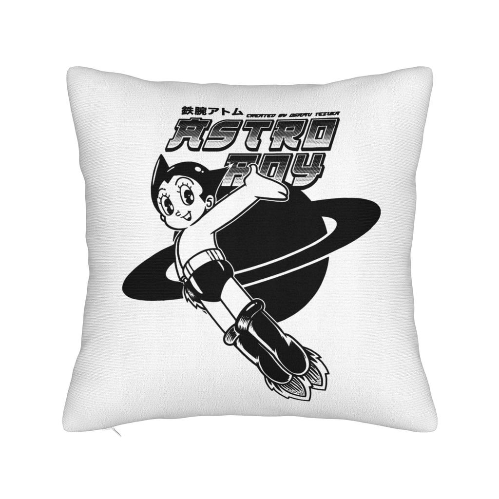 Astro Boy Square Pillow Cases Vintage Anime Childhood Manga Cushion Covers Zipper Decorative Pillowcover For Sofa