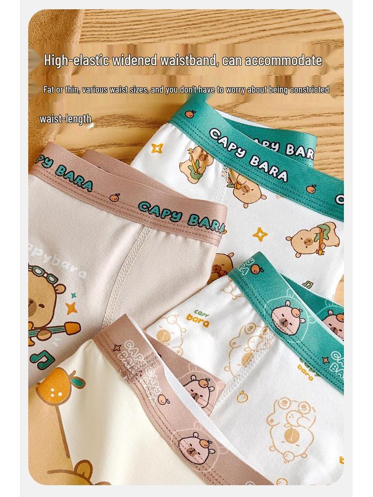 Children's Class A Pure Cotton Boxer Briefs, Antibacterial, 100% Cotton Crotch