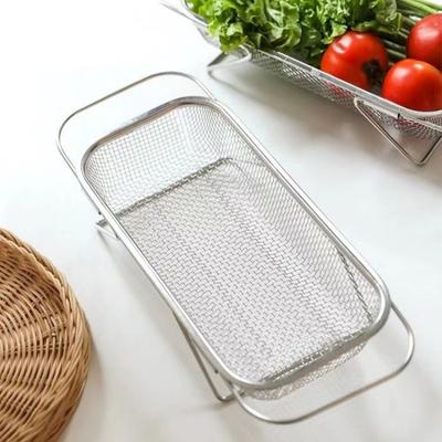 Kitchen Drainer Basket Small Sink Tableware Put The Bowl Colanders Waste Filter Stainless Steel Vegetable