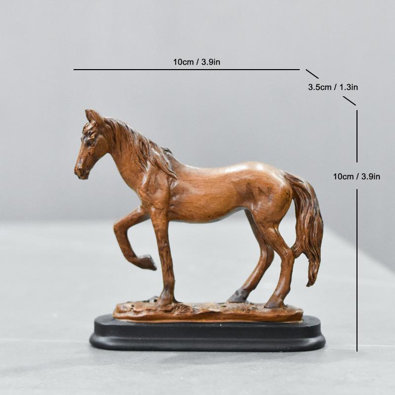 Year of the Horse Little Pony Statue: Home Décor Ornament for Living Room and Wine Cabinet