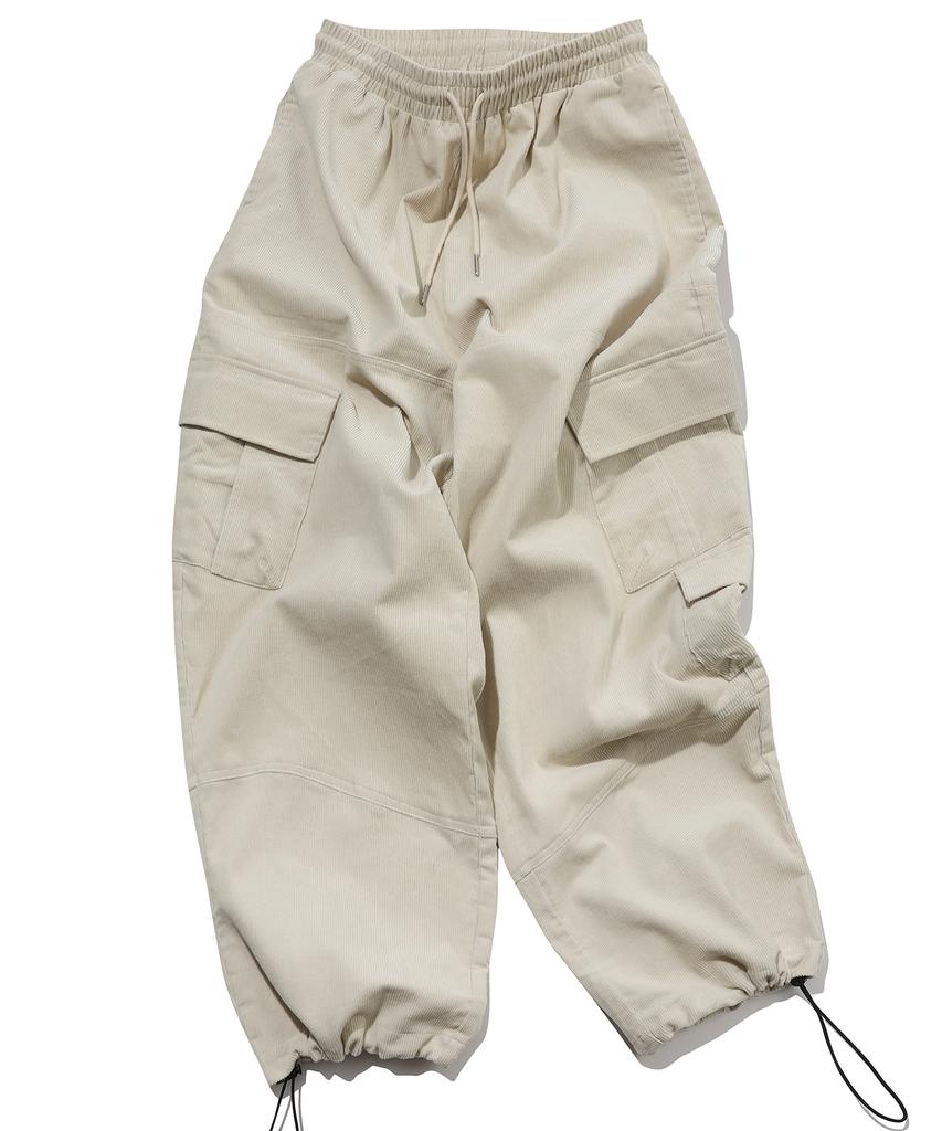 CPGN STUDIO Corduroy Wide Overcargo Pants Cream