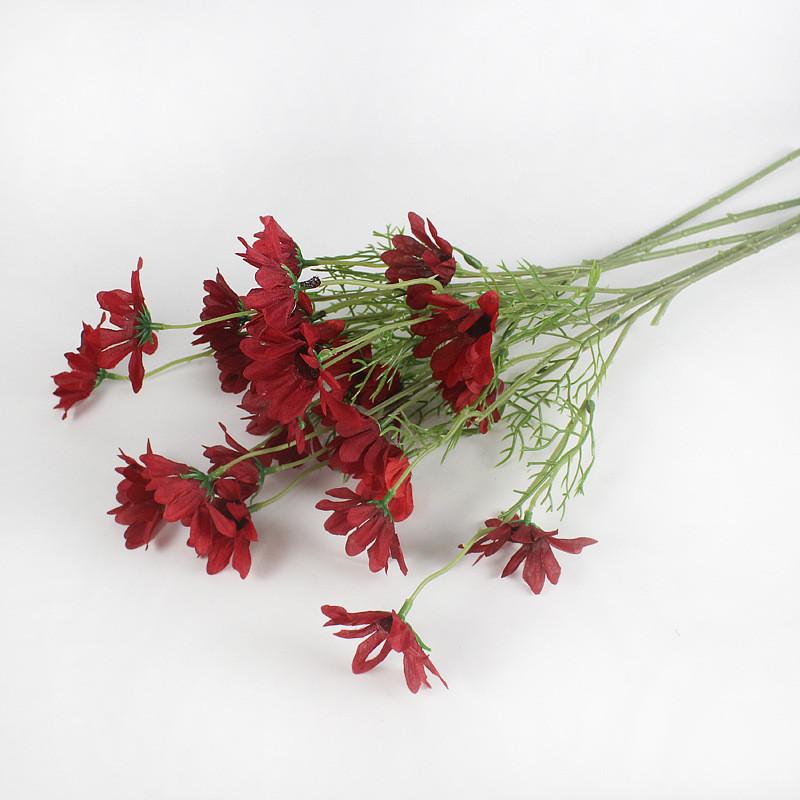 Plastic Symphyotrichum Novi Belgii Artificial Flowers 49cm Faux Floral Decor For Wedding And Outdoor Settings