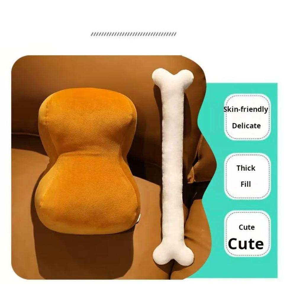 Chicken Leg Bone Pillow Plush Toy Handmade Doll Cartoon Anime Cute Cushion Home Decoration Children's Birthday Gift Toy