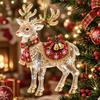 2D Acrylic Christmas Reindeer Hanging Ornament Fashion Ornament for Car Backpack Holiday Decoration For Holiday Home