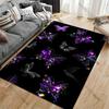 Colorful Glowing Butterflies In Darkness Carpet Yoga Living Room Room Decor Children's Crawling Mat Doormat Area Rug