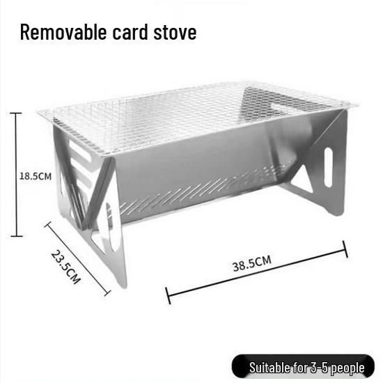 Faltbarer Ultraleichter Edelstahl Outdoor Holzofen - Mehrzweck, Tragbarer Grill & Feuerstelle