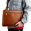 Genuine Crazy Horse Leather Laptop Sleeve Case 14-inch MacBook Pro M1/M2/M3 Men Women Neutral Style Handheld Bag