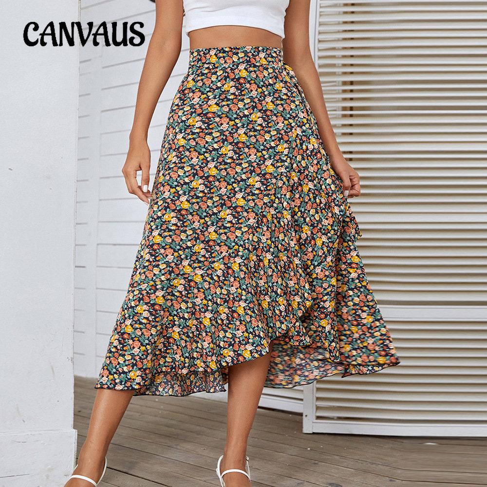

Летняя женская полуюбка, пляжная юбка, юбка с цветочным принтом на бретельках, полуюбка для отдыха