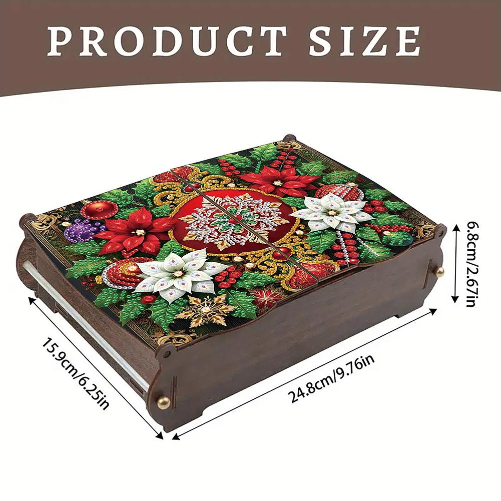 5D DIY Diamond Art Handmade Storage Box Partial Drill Crystal Mosaic Storage Container Crystal Storage Case Kit for Home Decor