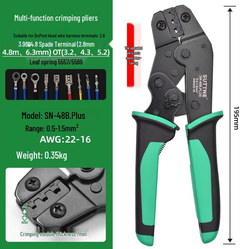 DuPont Connector Crimping Tool for 2.54mm Electrician Terminal Pins