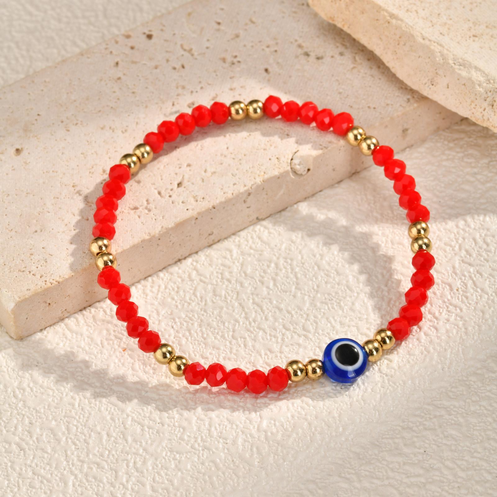 Protect Evil Eye Bracelet for Women, Energy Reiki Crystal Stretch Bracelets, Stretch Elastic Jewelry