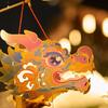 Chinese Style Dragon Head Lantern Glowing Luminous Handheld Lanterns DIY Lantern  Kids Gifts