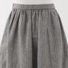 MUJI Women's Hemp Cotton Easy Long Skirt, Gray Stripe, BE1VBA5S, Women's XL