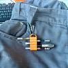 Work Pants Bit Holder, Without Carabiner. One Clip Can Secure Multiple Bits. Home Improvement Tools, Tool Storage, Bit Base. Ideal for Roofing Work
