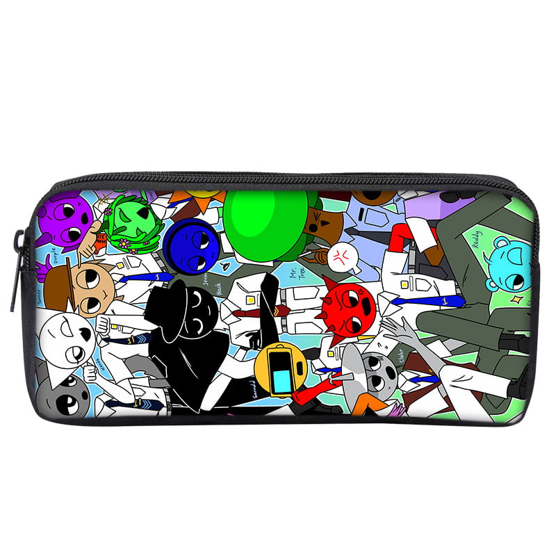 Hot Game Sprunki Single Layered Pencil Case for Boy/Girls Children Best Gifts 3D Cartoon Teenager Pencil Pouch School Supplies