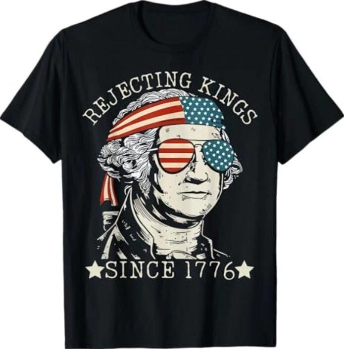 

Rejecting Kings Since 1776 We The People george washington T-Shirt L