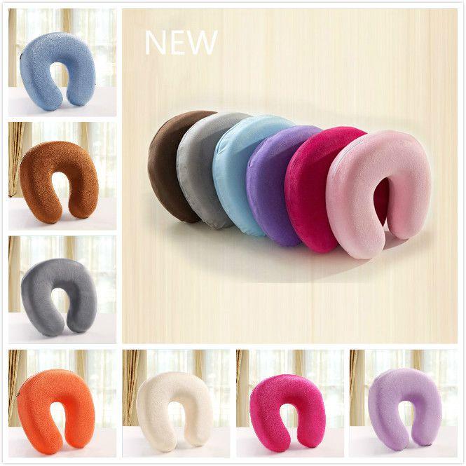Luxurious Memory Foam U-shaped Travel Pillow With Plush Crystal Velvet Cover