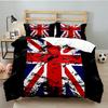 British Flag Artwork 3PCS Bedding set,Ideal for 1pc Duvet Cover And 2pcs Pillowcases Perfect for Fan gift,Ideal for Bedroom, Dormitory