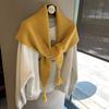 Literary Triangle Scarf Shawl Autumn And Winter Outer Scarf Hanging Spike Multi-Functional Scarf Scarf Neck Vest Versatile Triangle Scarf