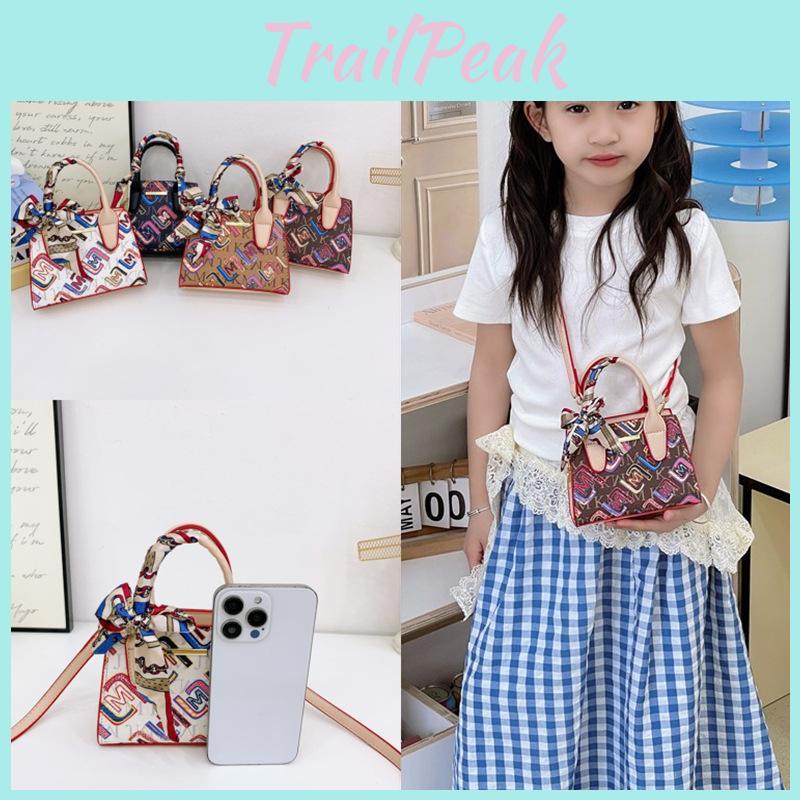 Printed Letter M Shoulder Bag Children Outdoor Leisure Fashion Crossbody Bags