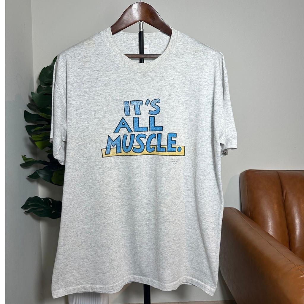 Vintage 90s Fitness T Shirt XXL Bodybuilding Muscle Gym Single Stitch Graphic T