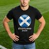 Scotland 2026 Flag Soccer Ball TShirt Soccer Part Supplies Tshirt Unisex Unisex Summer Casual Fashion Crewneck Cotton Tee Tops