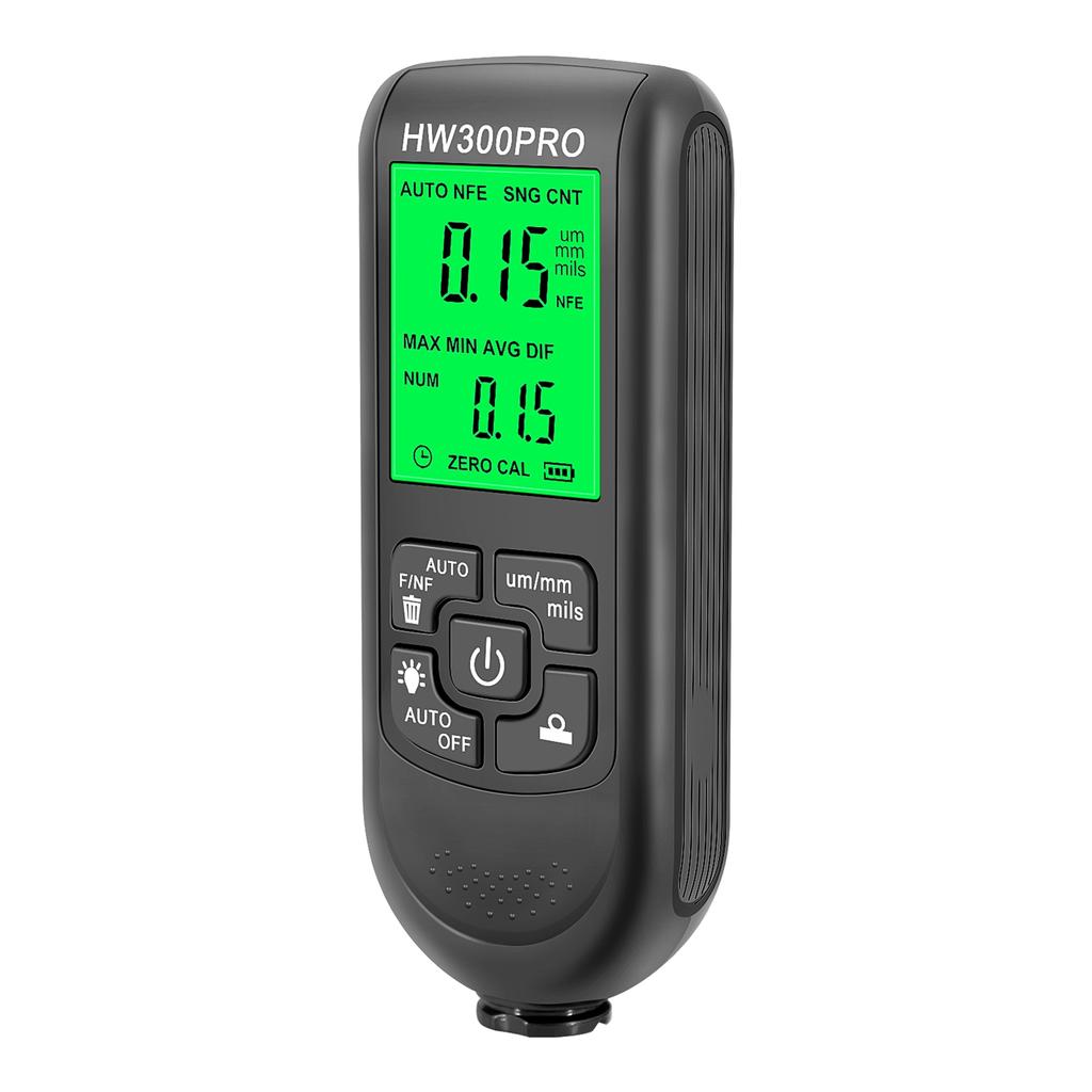 Medidor de Espesor 0-2000UM Alta Precisión LCD Digital Medidor de Espesor de Película Automotriz Probador de Espesor de Recubrimiento de Pintura de Coche
