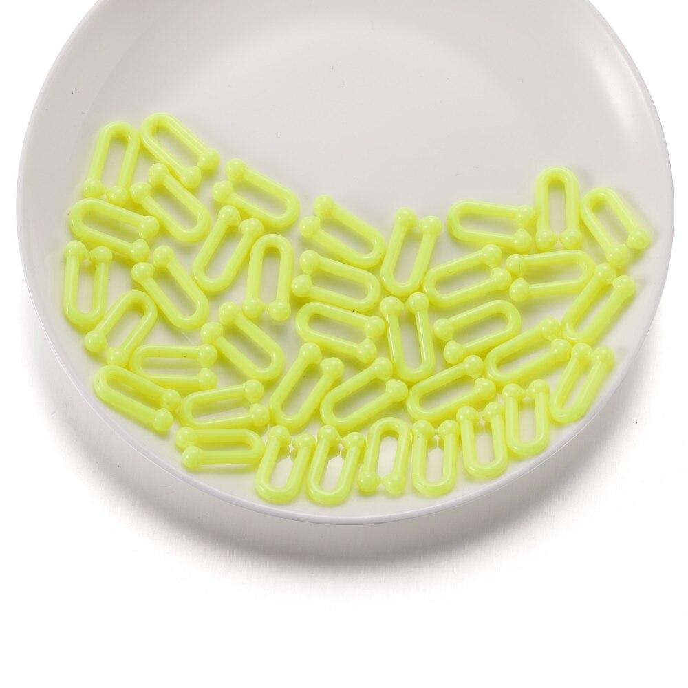 

100 шт./лот акриловый U-образный браслет с разрезным кольцом, плетеные звенья цепи для DIY ожерелье, браслет, аксессуары для изготовления ювелирных изделий