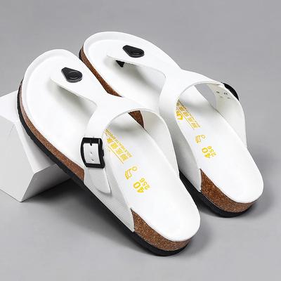 Brand Men Casual Flip Flops Slippers Men Outdoor Flats Slipprs Luxury Men Leather Summer Beach Vacation Casual Slippers Shoes