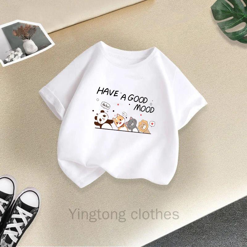 Short Sleeved Summer New Casual Tops for Boys and Girls, Baby Summer Fashion Trend 100