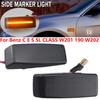 Hochwertige 2 Stück Dynamische Gelbe LED Seitenmarkierungsleuchten Blinker Blinkleuchten für Mercedes Benz W201 190 W124 W202 W140 R129