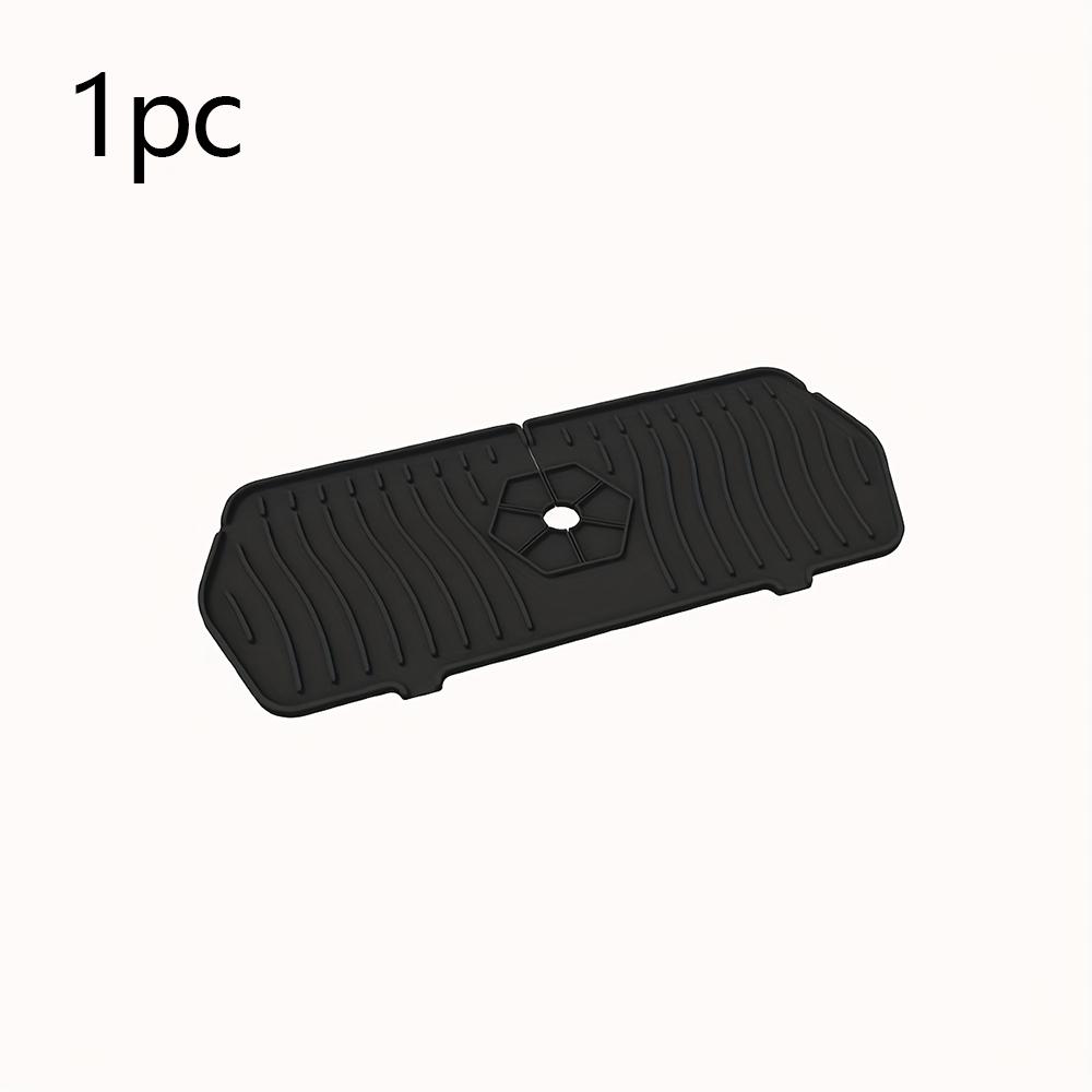 1/2pc-Silicone Faucet Water Catcher Mats,Kitchen Sink Spill-Proof Drying Pads,Anti-Slip Drain and Splash Guard Water Catcher Mat