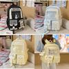Cartoon Girls Backpack With Nylon Material And Padded Shoulder Straps For School Use