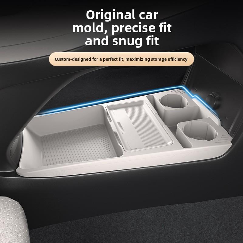 For Geely Starray EM-i for Galaxy Starship 7 2025 Center Console Storage Box 2-Layer Silicone Organizer Tray Car Accessories