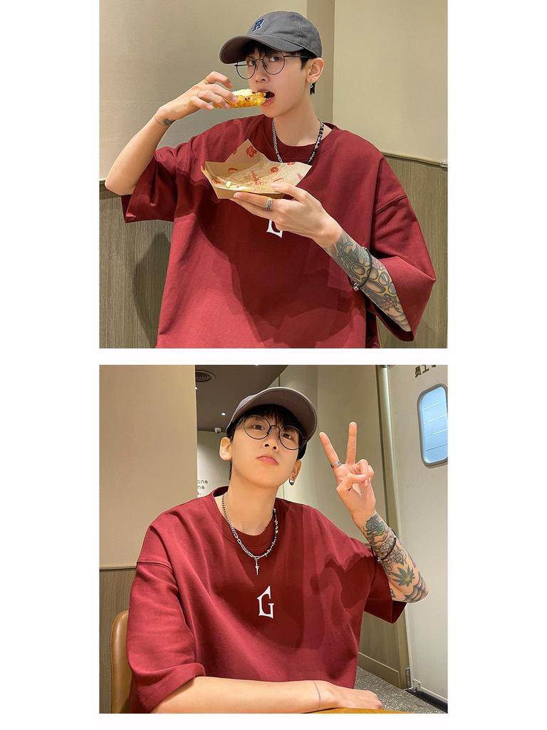 Men's Summer 2023 Loose Fit Short Sleeve Streetwear T-Shirt