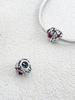 Charms Plata Valentine'S Day Pink Heart Beads Charm Copper Plated Fit Charms Original Bracelet For Jewelry Making Diy Charm