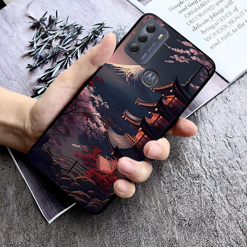 Japanese Mount Fuji Landscape Phone Case For Moto E32 E32S E20 E40 E7 Plus Edge 40 30 Ultra Neo 20 Lite G13 G9Plus GPure GStylus
