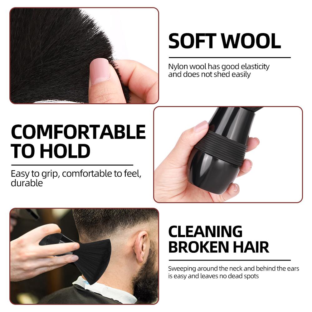 NEW Professional Soft Bristle Barber Neck Duster Brush Ergonomic Hair Cleaning Brush For Salon Home Hairdressing Styling Tools