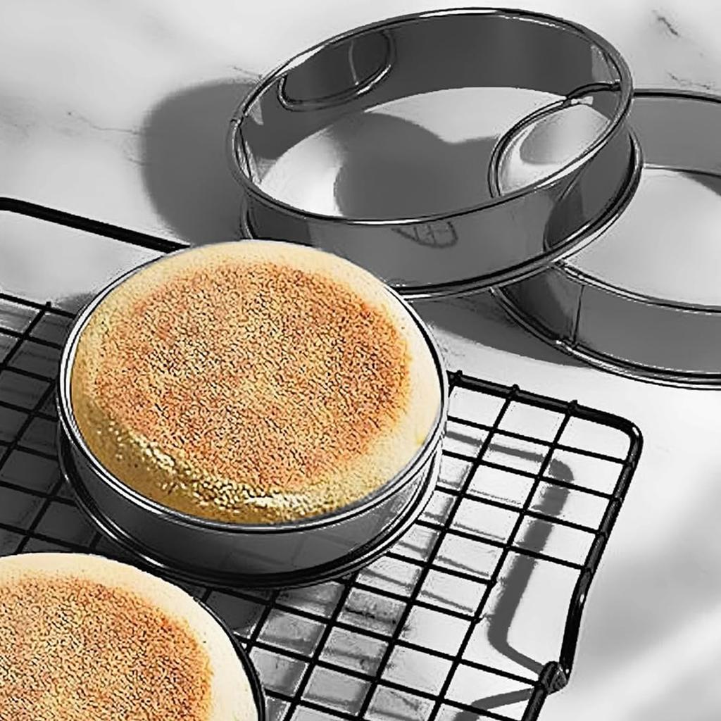 Doppelt gebördelter Tatin-Ring Edelstahl Rund Mousseform Tarteform Für Französische Crêpes Kekse