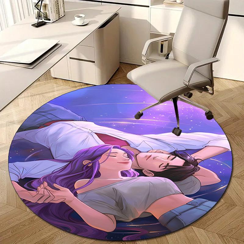 1pc KPop Demon Hunters18 Design Printed Area Round Carpet for Bedroom Living Room Home Decor Rugs Mat Non Slip Mat Rug for Bedside
