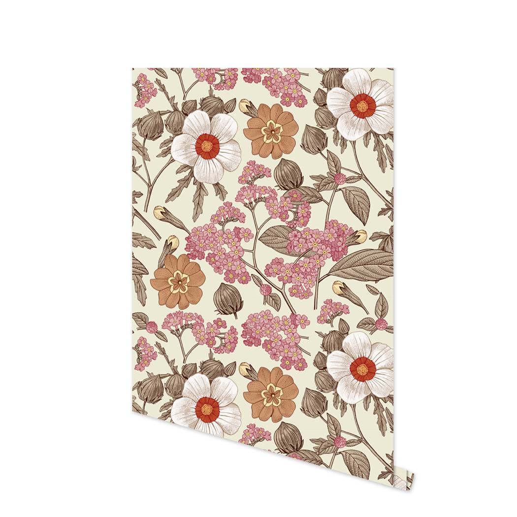 

Современные цветочные самоклеящиеся обои Розовый/Белый цветок Виниловая самоклеящаяся контактная бумага Съемные настенные покрытия Домашний декор 3mx45cm