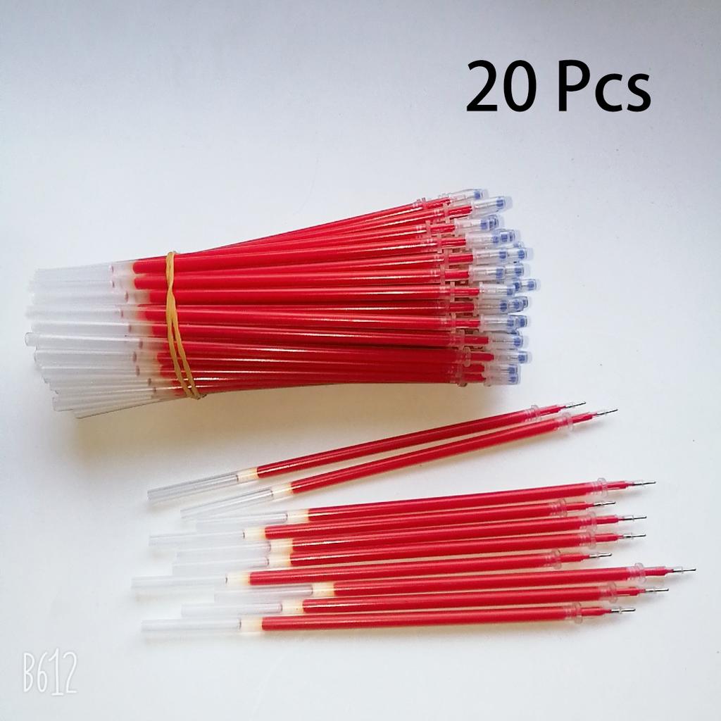 0.5mm 20pcs/set Gel Pen Refill Office Signature Rods Red Blue Black Ink Office School Stationery Writing Supplies Handles Needle